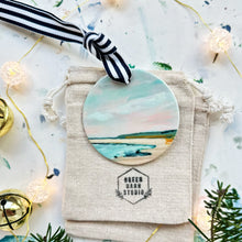 Load image into Gallery viewer, Crane Beach, Pastel Beach Ornament on Ceramic