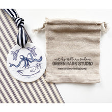 Load image into Gallery viewer, Chinoiserie Seal in Blue and White, Tree Ornament