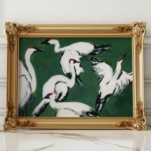 Load image into Gallery viewer, Sandhill Crane Grouping, Jade, Fine Art Print