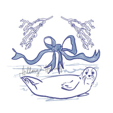 Load image into Gallery viewer, Chinoiserie Seal in Blue and White, Tree Ornament