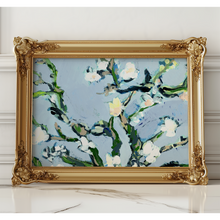 Load image into Gallery viewer, Contemporary Floral Art Print- Horizontal- framed