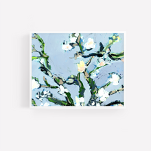 Load image into Gallery viewer, Contemporary Floral Art Print- Horizontal- framed
