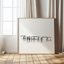 Load image into Gallery viewer, Coastal Line Drawing, West Beach, Fine Art Print
