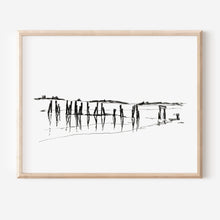 Load image into Gallery viewer, Coastal Line Drawing, West Beach, Fine Art Print
