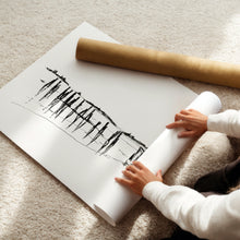 Load image into Gallery viewer, Coastal Line Drawing, West Beach, Fine Art Print