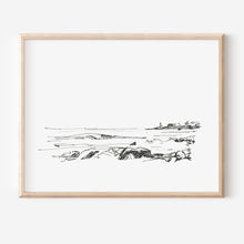 Load image into Gallery viewer, Coastal Line Drawing, Gloucester Coast, Fine Art Print
