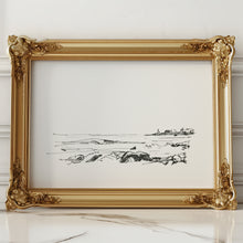 Load image into Gallery viewer, Coastal Line Drawing, Gloucester Coast, Fine Art Print