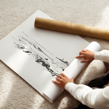 Load image into Gallery viewer, Coastal Line Drawing, Gloucester Coast, Fine Art Print