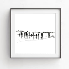 Load image into Gallery viewer, Coastal Line Drawing, West Beach, Fine Art Print