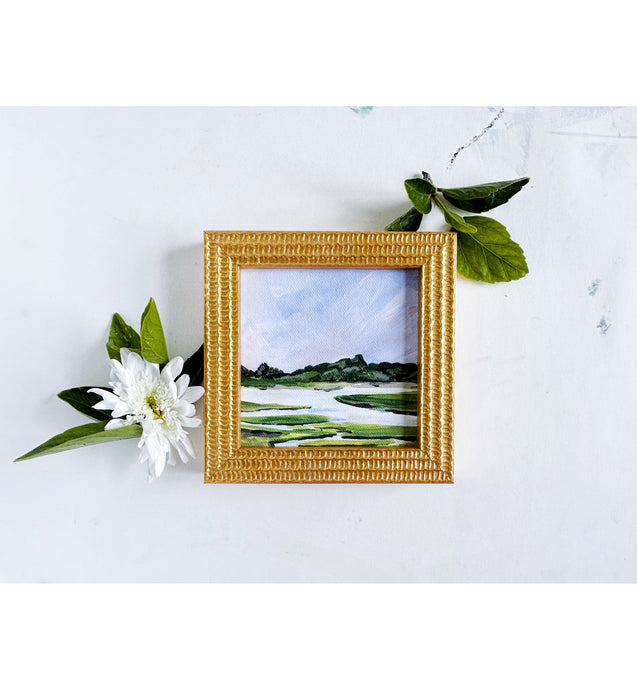 Tidal Marsh Print - Custom Framed in Textured Gold