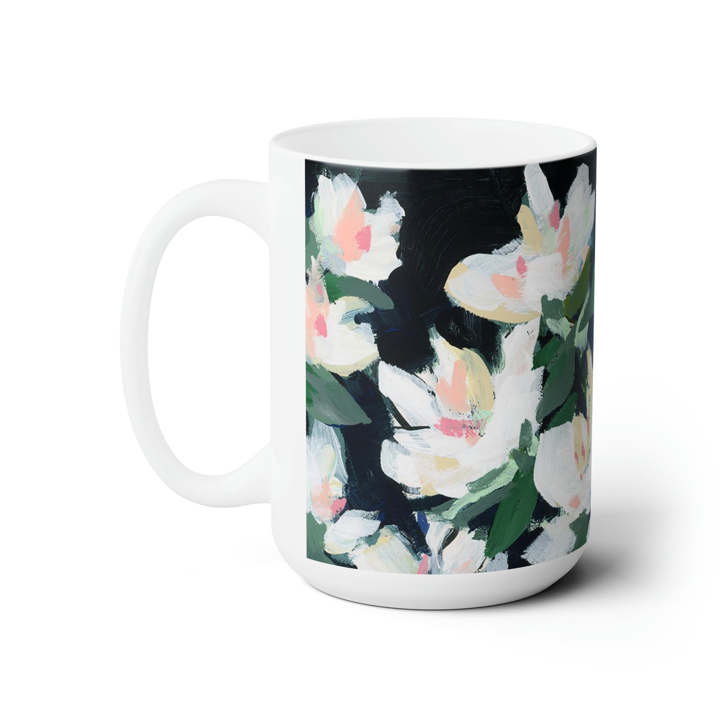 Midnight Floral Ceramic Mug 15oz