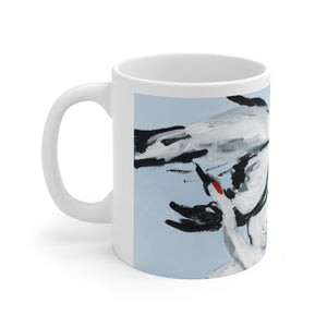 Blue Crane Grouping, Ceramic Mug