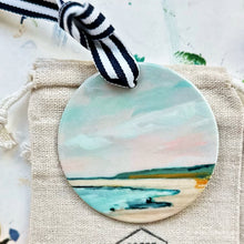 Load image into Gallery viewer, Crane Beach, Pastel Beach Ornament on Ceramic