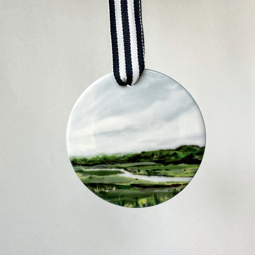 New England Salt Marsh Ceramic Ornament