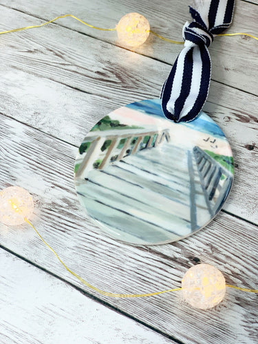 Beach Boardwalk Ceramic Ornament