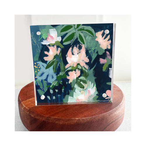 Midnight Blossoms 1 in Acrylic Tabletop Frame