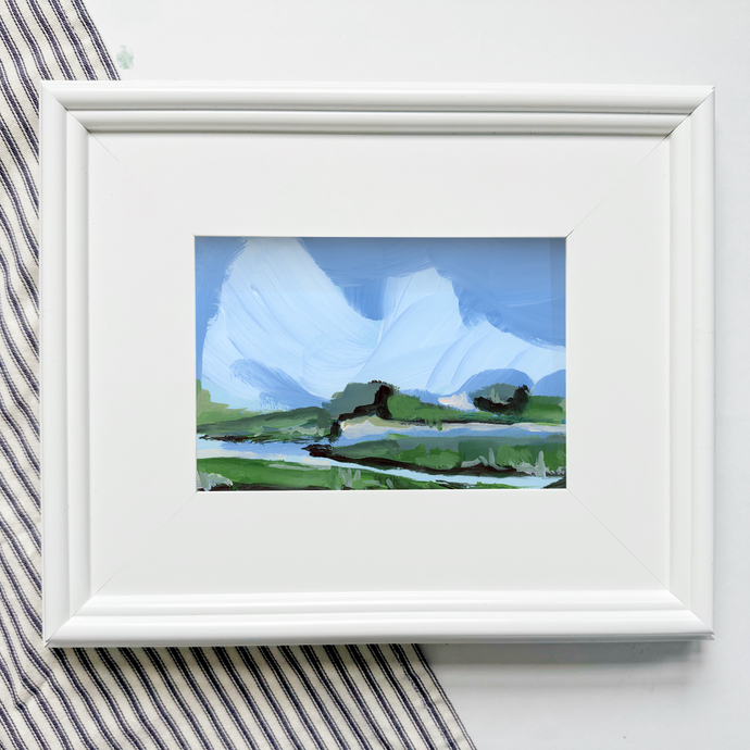 Abstract Beach, Original Painting on Board
