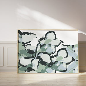 Arles Green Floral, Fine Art Print