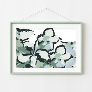 Arles Green Floral, Fine Art Print