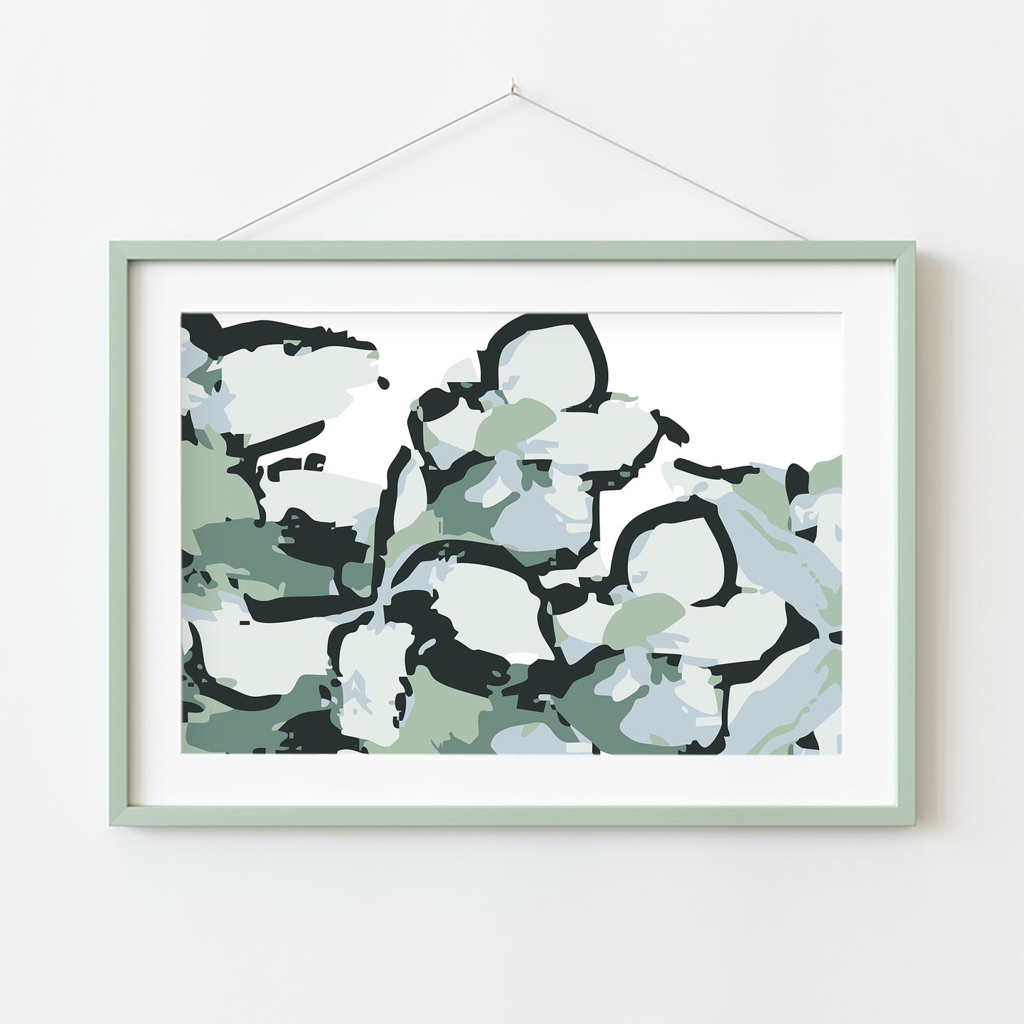 Arles Green Floral, Fine Art Print