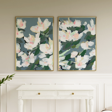 Load image into Gallery viewer, Midnight Garden, Hague Blue, Abstract Floral, Set of 2 Prints