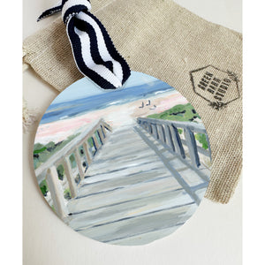 Beach Boardwalk Ceramic Ornament