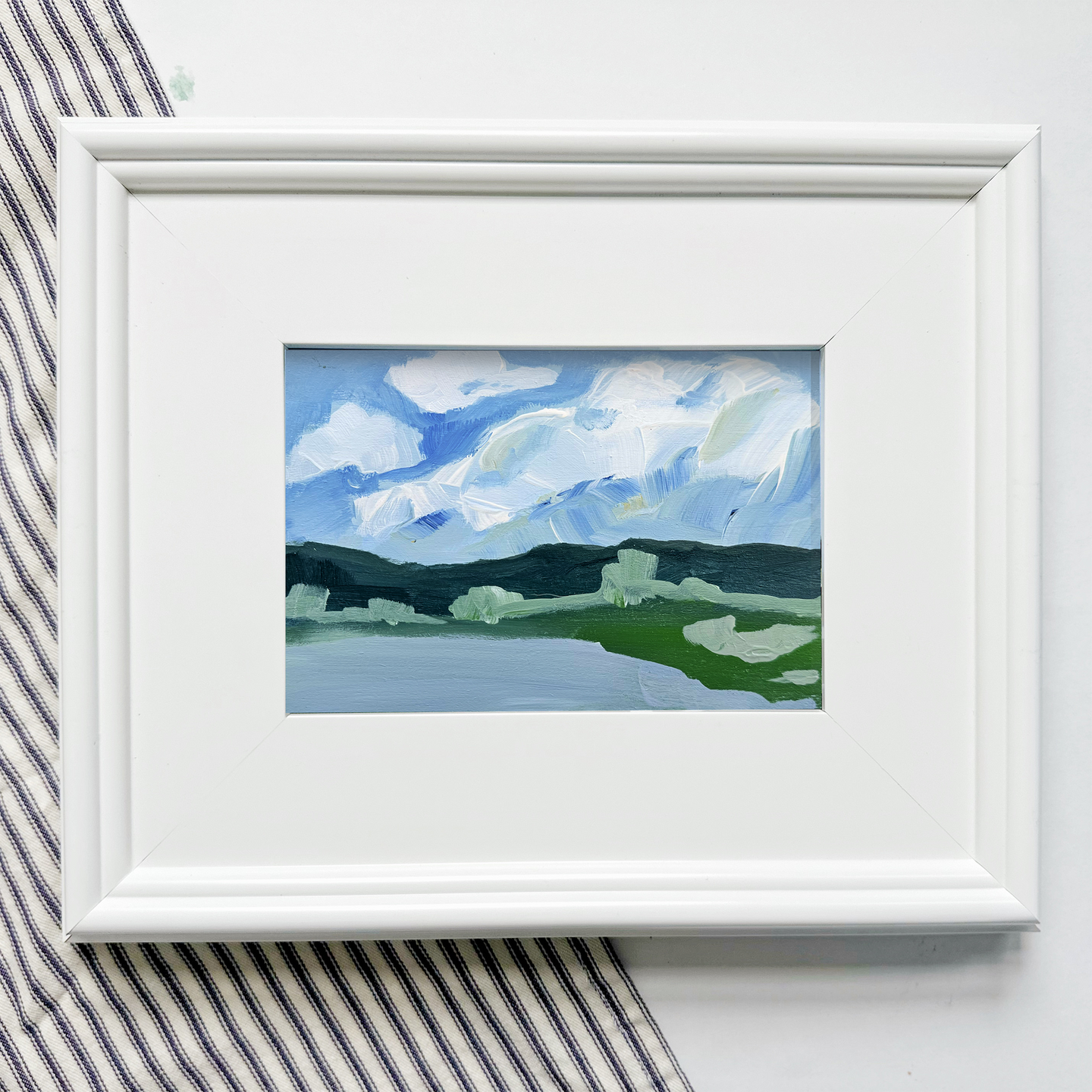 Horizontal landscape painting