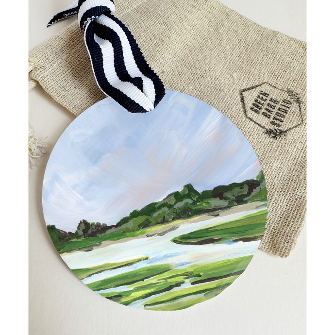 Downeast Marsh, Ornament on Metal