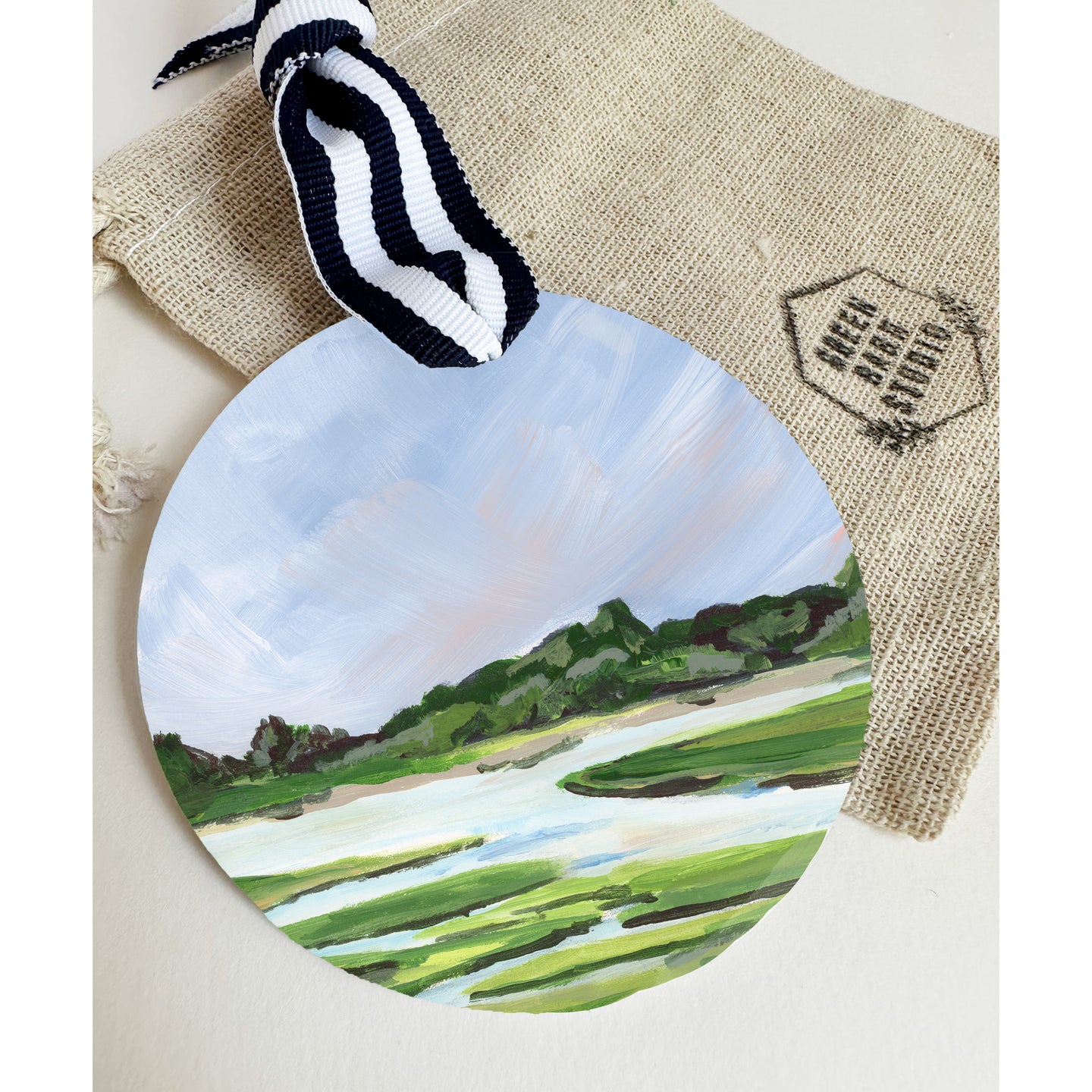 Downeast Marsh, Ornament on Metal