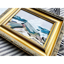 Load image into Gallery viewer, Breaking Surf on Rocks, custom framed print on canvas