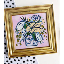 Load image into Gallery viewer, Floral Composition with Dragon Vase, Original Painting on Canvas Panel