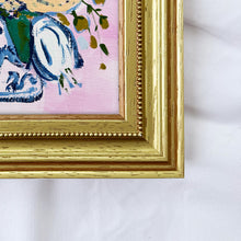 Load image into Gallery viewer, Floral Composition with Dragon Vase, Original Painting on Canvas Panel