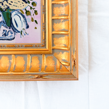 Load image into Gallery viewer, Floral Composition with Dragon Vase, Original Painting on Canvas Panel