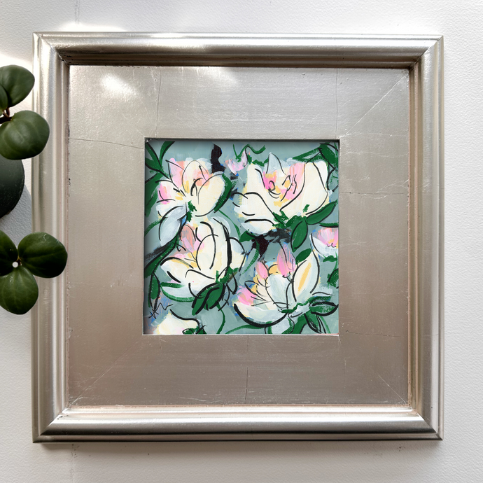 Greyson Floral, Original Painting on Canvas Board