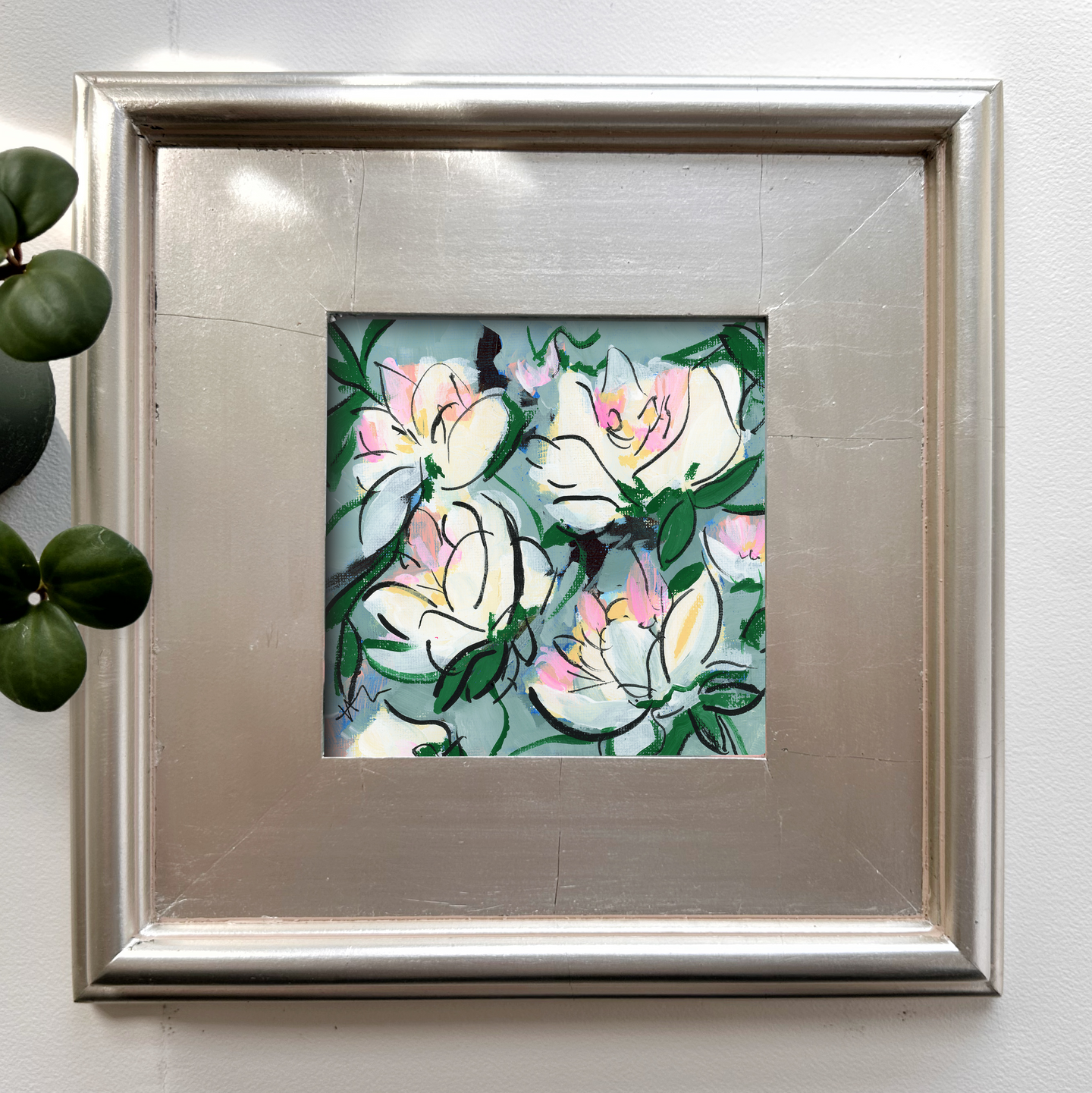 Greyson Floral, Original Painting on Canvas Board