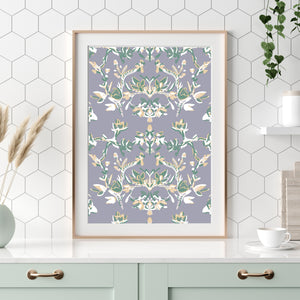 Lavender Garden, Abstract Botanical