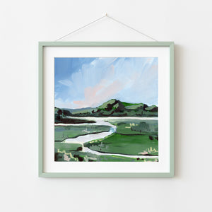 Marsh en Vert, Fine Art Print