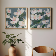 Load image into Gallery viewer, Midnight Garden, Hague Blue, Abstract Floral, Set of 2 Prints
