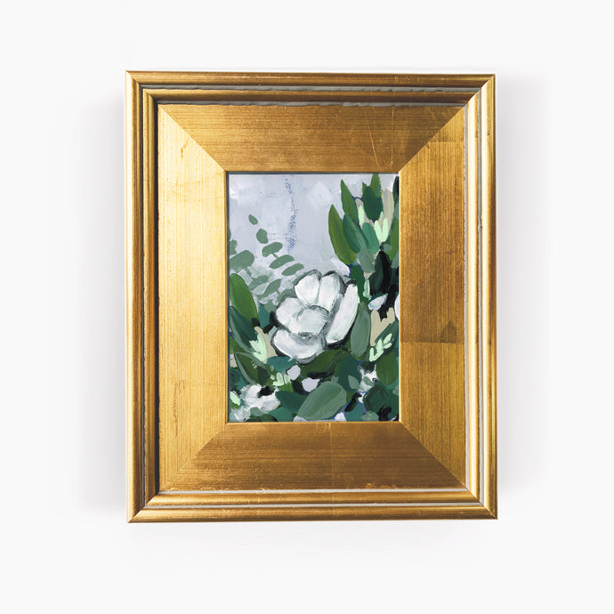 Botanical Floral in Greens, Painting on Canvas