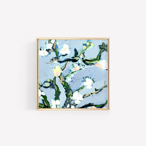 Contemporary Floral Art Print- Horizontal- framed 
