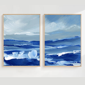 Ocean Valley Diptych, Set of 2 Prints