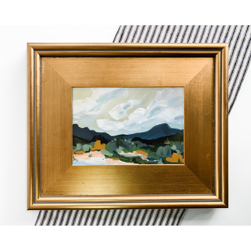 Horizontal coastal landscape painting