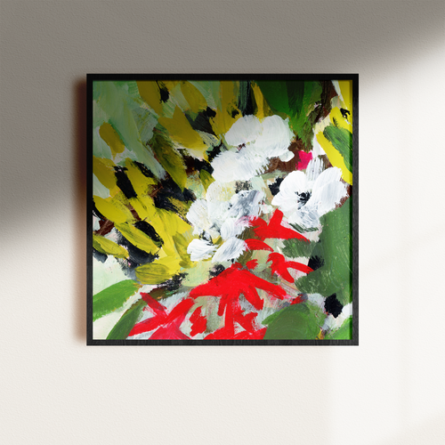 Olive and Green Floral Burst