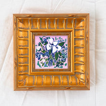 Load image into Gallery viewer, Small square abstract floral bright color painting