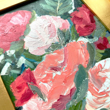 Load image into Gallery viewer, Floral in Crimson and Clover, Original Oil Painting on Panel