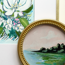 Load image into Gallery viewer, Pink Coastal Sunset, Original Painting on Rough Board