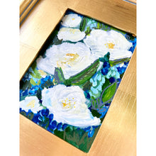 Load image into Gallery viewer, Royal Floral in Blues, Painting on Board