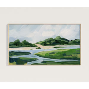 Horizontal coastal landscape art print
