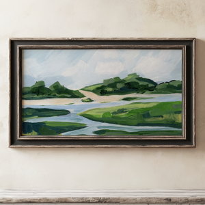 Horizontal coastal landscape art print