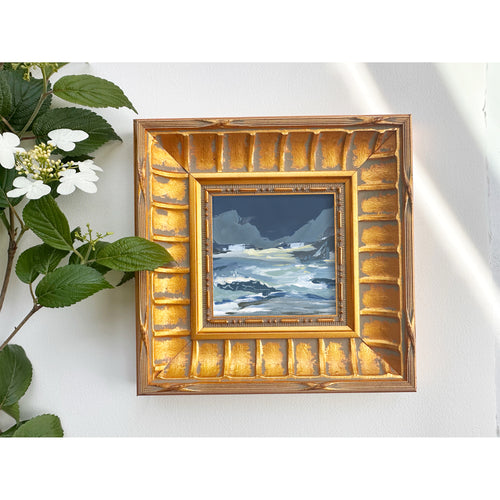 Ocean Scene with Boat, Custom Framed Print
